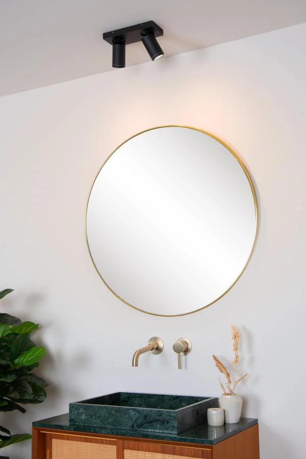 Lucide TAYLOR - Deckenstrahler Badezimmer - LED Dim to warm - GU10 - 2x5W 2200K/3000K - IP44 - Schwarz - Atmosphäre 3